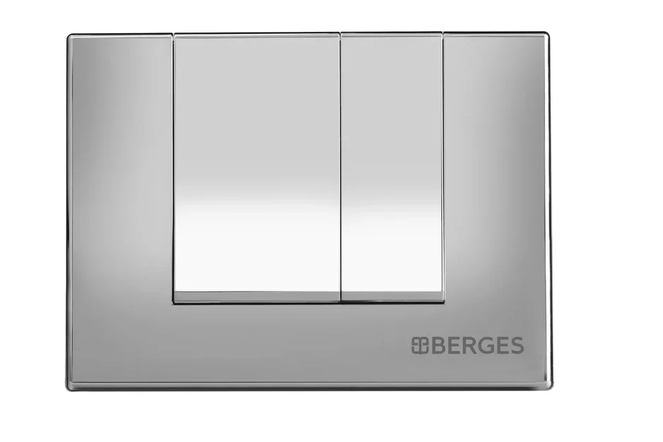 Инсталляция BERGES для скрытого монтажа унитаза NOVUM кнопка S3 хром глянец