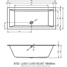 LUGO 180x80 LEFT - PLUG & PLAY