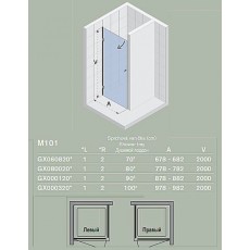 Душевая дверь в проем Riho Scandic Mistral M-101 GX000120 90 см