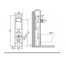 Система инсталляции Migliore Quadra ML.QDR-27.663 для подвесного унитаза, с возможностью установки в угол