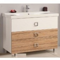 Комплект мебели для ванной Акватон СТАМБУЛ 65М 1A1458K0ST490, эбони светлый/раковина
