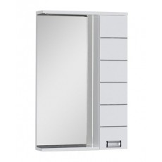 Зеркало-шкаф Aquanet Доминика 55 Led, цвет фасада белый