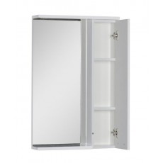 Зеркало-шкаф Aquanet Доминика 55 Led, цвет фасада белый