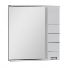 Зеркало-шкаф Aquanet Доминика 80 Led, цвет фасада белый
