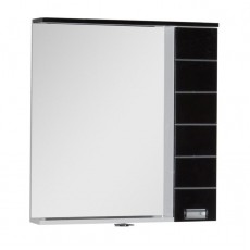 Зеркало-шкаф Aquanet Доминика 80 Led, цвет фасада черный