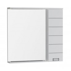 Зеркало-шкаф Aquanet Доминика 90 L Led, левый, цвет фасада белый