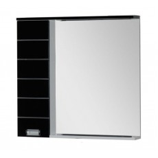 Зеркало-шкаф Aquanet Доминика 90 L Led, левый, цвет фасада черный