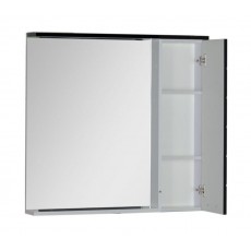 Зеркало-шкаф Aquanet Доминика 90 L Led, левый, цвет фасада черный