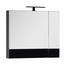 Зеркало-шкаф Aquanet Нота 75 (камерино), цвет черный