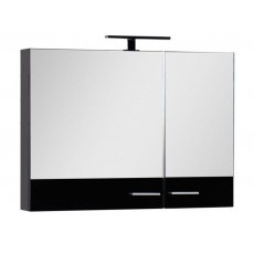 Зеркало-шкаф Aquanet Нота 90 (камерино), цвет черный