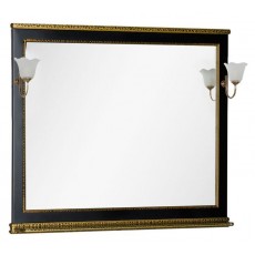 Зеркало Aquanet Валенса 110, цвет черный краколет-золото