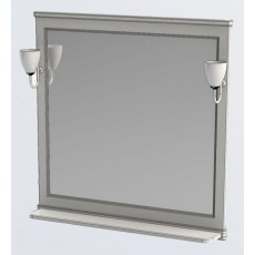 Зеркало Aquanet Валенса 100, цвет черный краколет-серебро