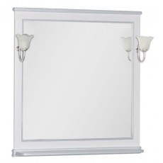 Зеркало Aquanet Валенса 90, цвет белый краколет-серебро