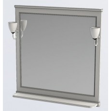 Зеркало Aquanet Валенса 90, цвет белый краколет-серебро