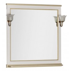 Зеркало Aquanet Валенса 90, цвет белый краколет-золото