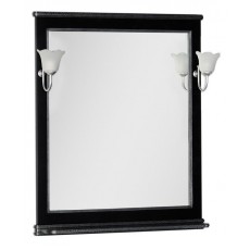 Зеркало Aquanet Валенса 80, цвет черный краколет-серебро