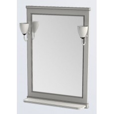 Зеркало Aquanet Валенса 70, цвет белый краколет-серебро