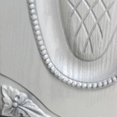 Тумба с раковиной Atoll Napoleon 88*95 cм, argento (белый жемчуг/патина серебро)