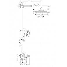 Душевая система AXOR Carlton Showerpipe 17670090 хром/золото