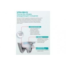 Унитаз Vitra S50, 7740B003-0075, подвесной (безободковый) VitrA Flush, белый 52 см