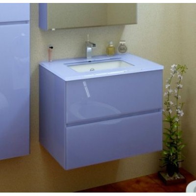 Раковина для ванной с тумбой Фэма Парма 65С с облицовкой стеклом