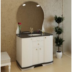 Мебель для ванной Фэма Ареццо 105 белая с черным элементом (401м)
